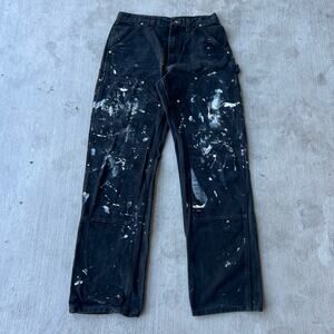 Carhartt faded black double knee work wear carpenter pants